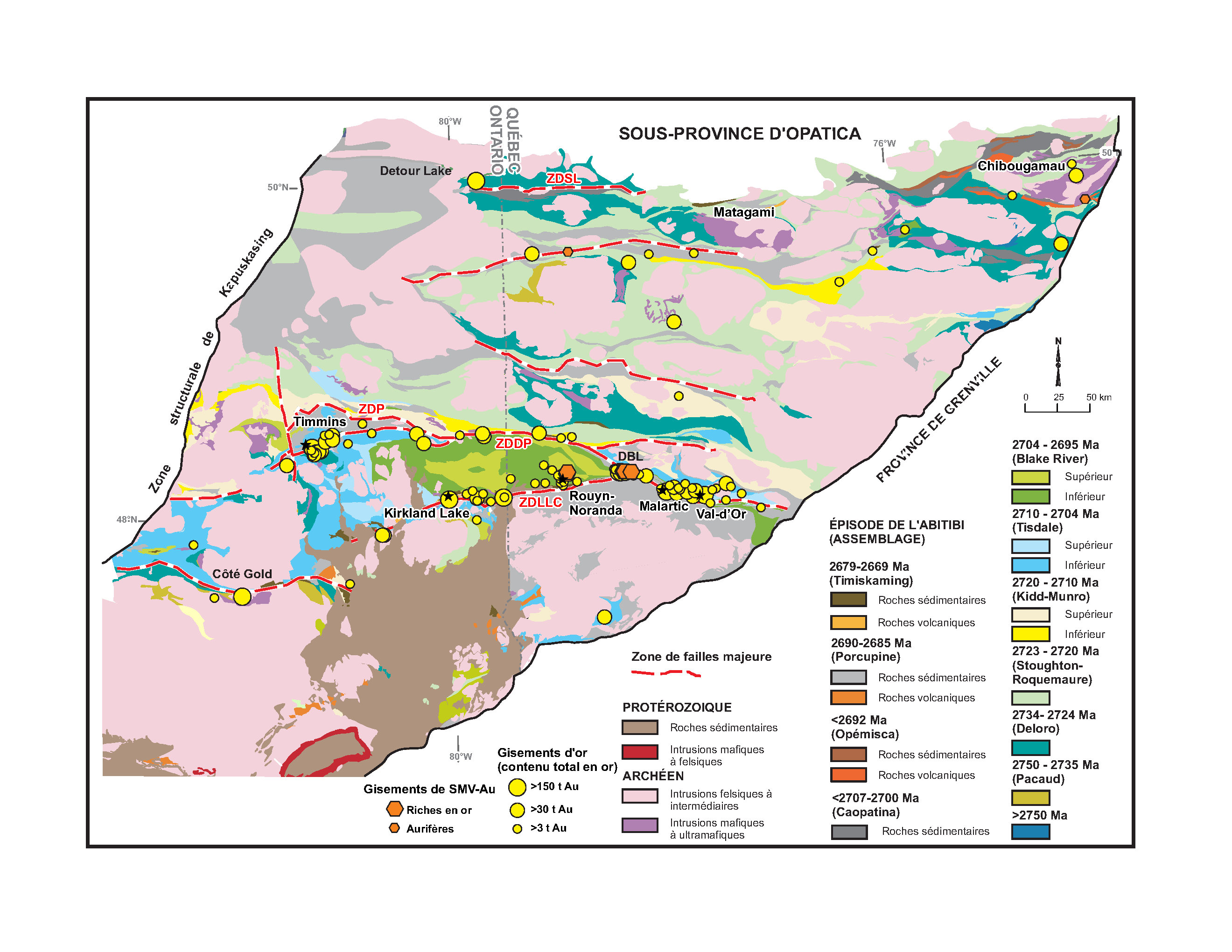 Geological map of the Abitibi 