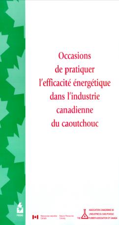 OCCASIONS DE PRATIQUER L'EFFICACITE ENERGETIQUE DANS L'INDUSTRIE CANADIENNE DU CAOUTCHOUC (MAX 25)