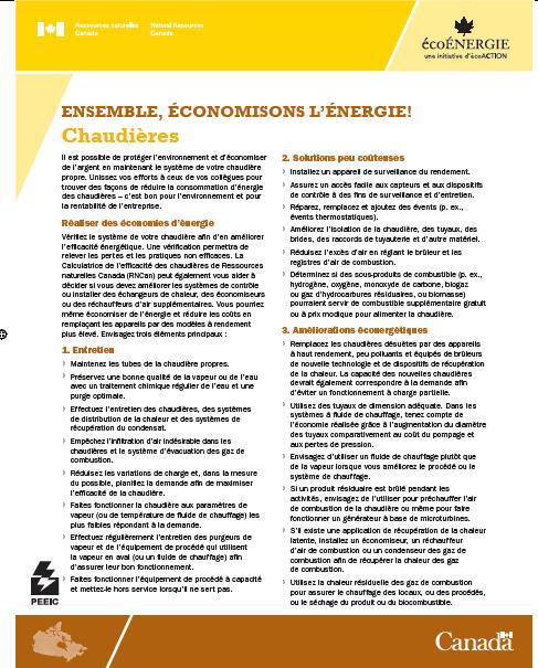ENSEMBLE ECONOMISONS L'ENERGIE-CHAUDIERES FEUILLE DE RENSEIGNEMENT (MAX 50)
