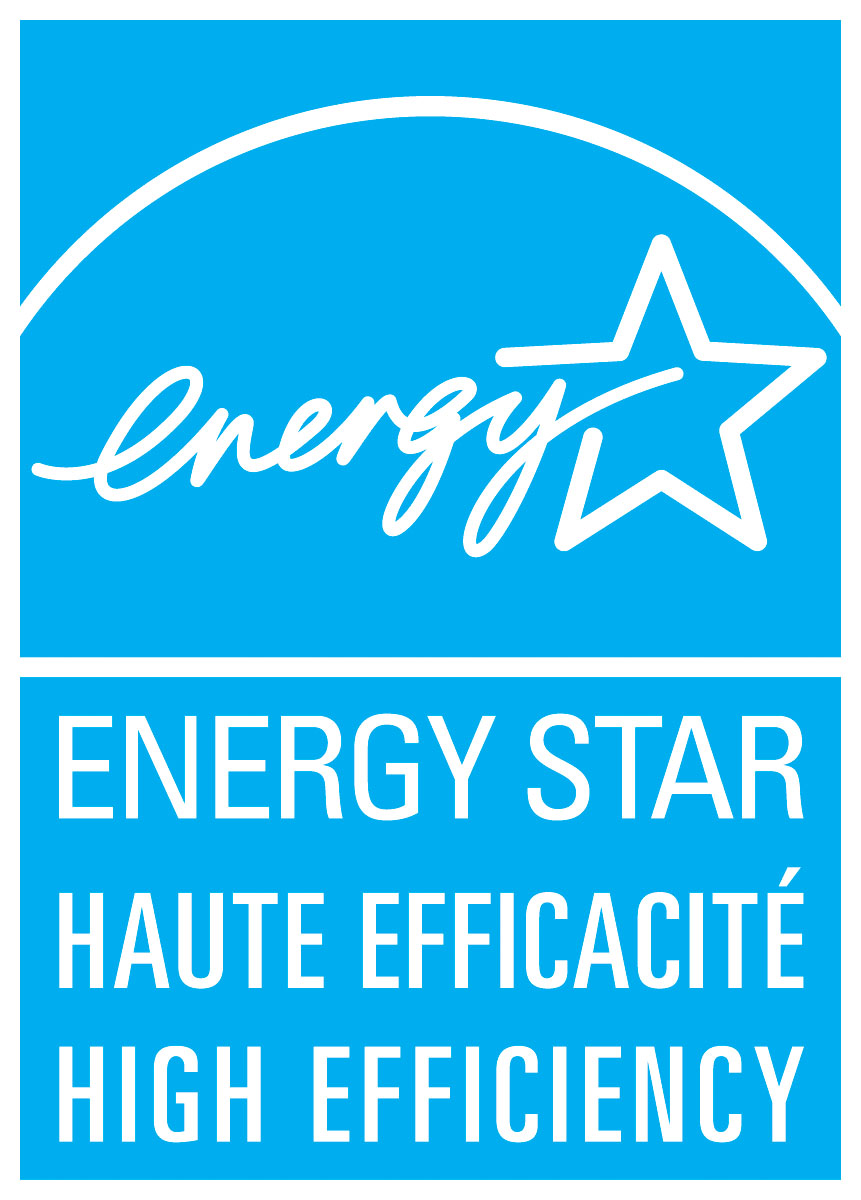 Le symbol d’ENERGY STAR haute efficacité : high efficiency