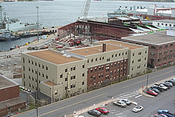 Vue aérienne des bâtiments de BFC Halifax