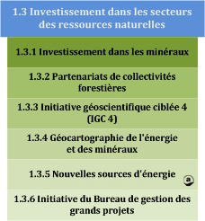 1.3 Investissement dans les secteurs des ressources naturelles