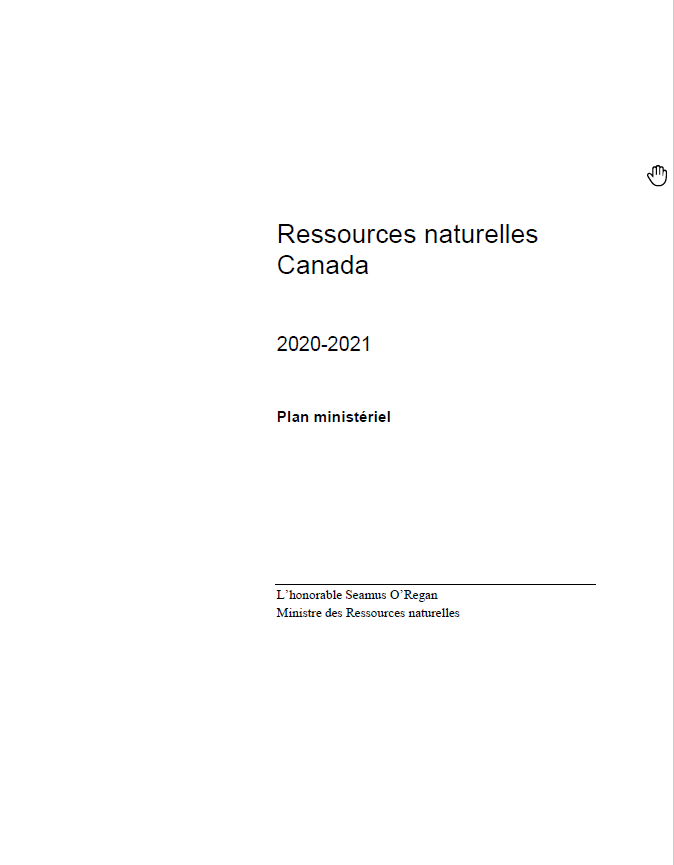 Natural Resources Canada 2020–21 Departmental Plan
