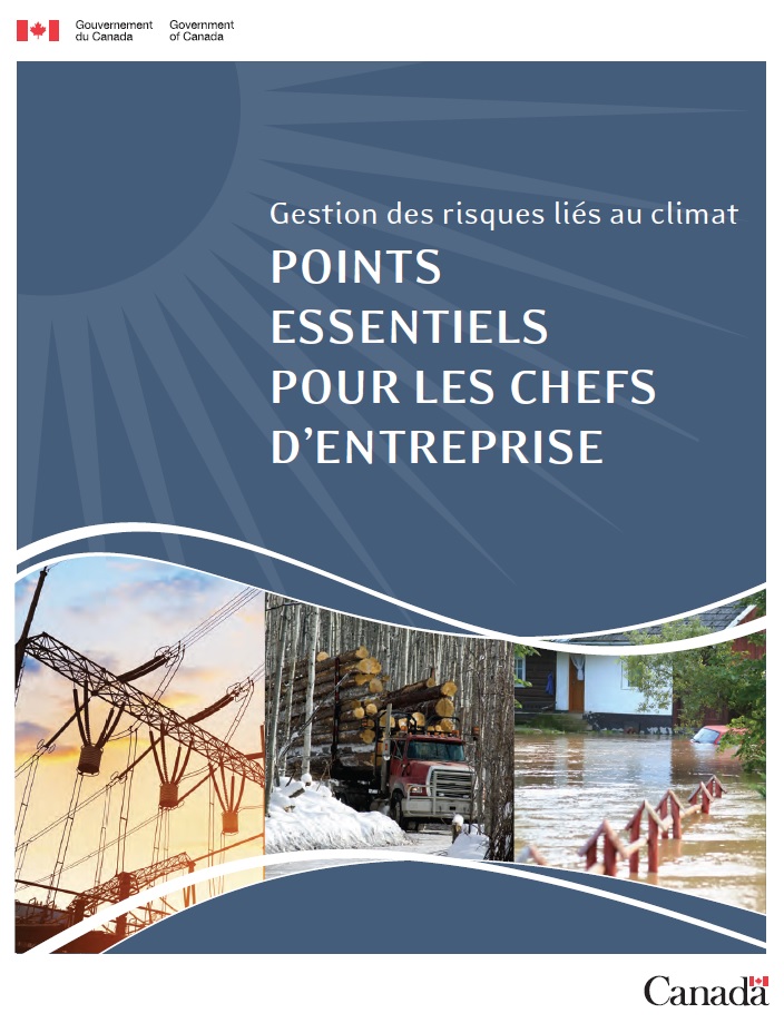 Coverture du rapport,  Gestion des risques liés au climat