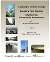 Page couverture de l’étude de cas, intitulé, City of Edmonton Climate Change Vulnerability Assessment for the Quesnell Bridge