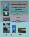 Page couverture intitulé, « Cover page case study, titled, Adapting to Climate Change Canada's First National- Engineering Vulnerability Assessment of public infrastructure- Government Of Canada Building, Ottawa »