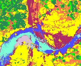 Carte de la couverture du sol à partir d'images hyperspectrales