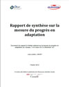 Page couverture du rapport intitulée «  Rapport de synthèse sur la mesure du progrès en adaptation »