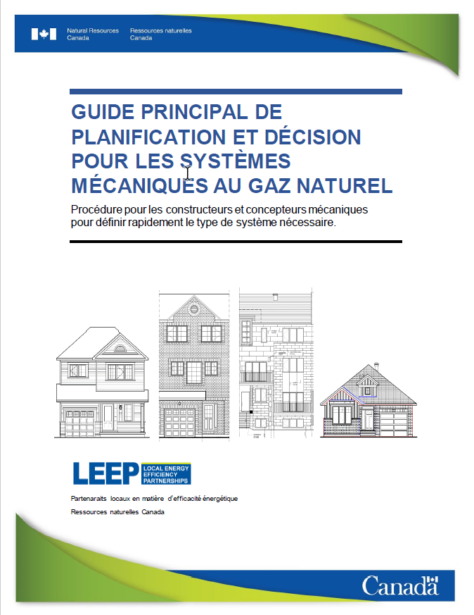 Guide principal de planification et décision pour les systèmes mécaniques au gaz naturel 