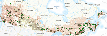 Carte des ressources et des projets d’énergie propre (RPEP) au Canada
