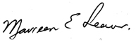 Maureen Leaver signature