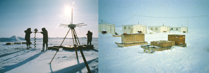Le projet  Ice Island à partir du camp de base du Programme du plateau continental polaire